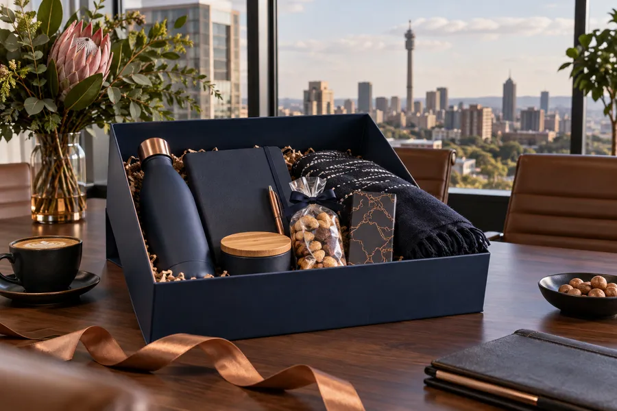 Illustrative gifts for Johannesburg recipients arrangement